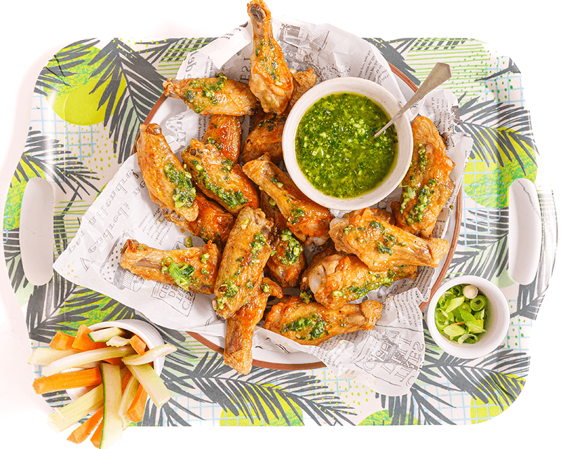 Crispy chicken wings with green pesto - without product 2 jpg copy